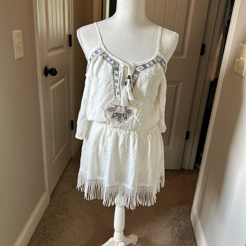 Women’s Embroidered Tassel Beach Dress